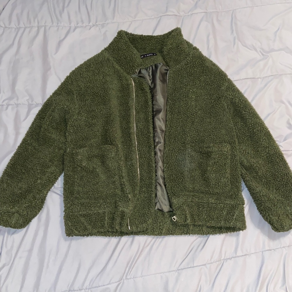 Fuzzy oversized jacket